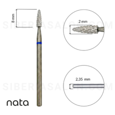 Foto del producto 1: Pack 5+1 Fresa / Broca Nata de carburo forma mini maíz azul, L-8 mm., Ø2 mm.